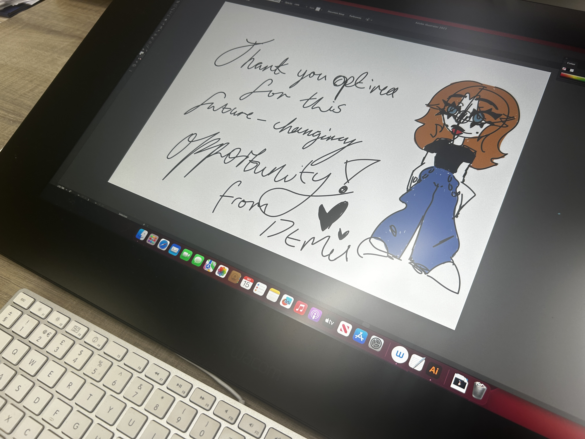 Demi 's thank you optima note